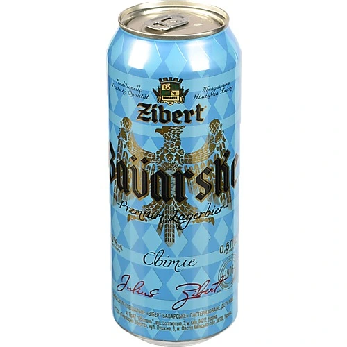 Пиво Zibert Bavarske 0.5л світле пастеризоване