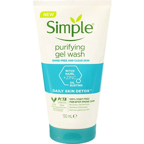 Гель для вмивання очищуючий Detox Simple 150мл