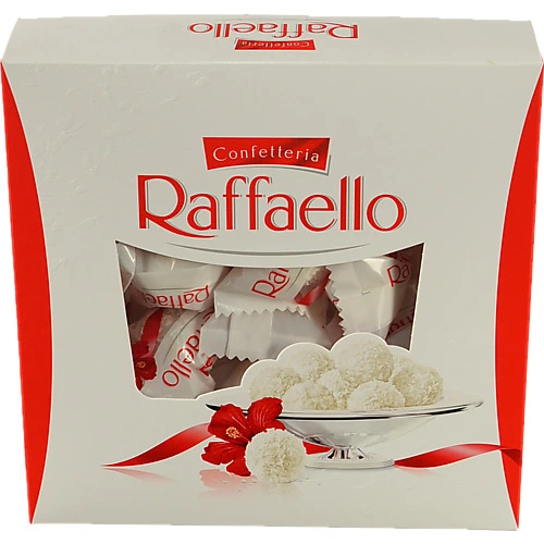 Цукерки хрусткі у кокосовій стружці з цілим мигдальним горіхом Raffaello к/у 260г