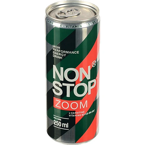 Напій енергетичний безалкогольний сильногазований Zoom Non Stop з/б 250мл