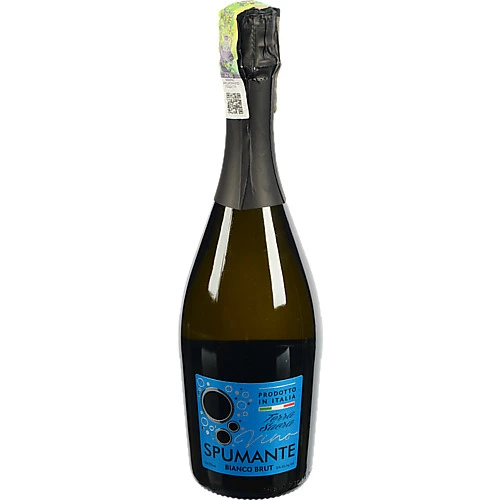 Вино ігристе Spumante Brut Serena сухе біле 0,75 л ТМ Terra Sacra