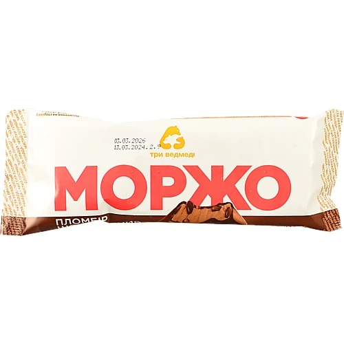 Морозиво Моржо Три Ведмеді шоколадне глазуроване на паличці 80г