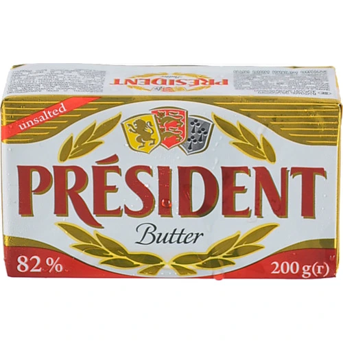 Масло 82% кисловершкове несолоне President 200г