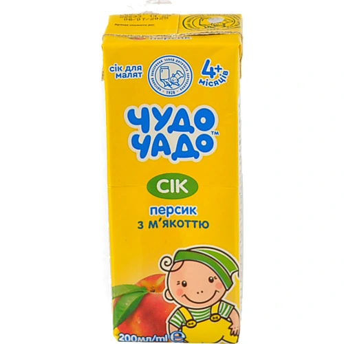 Сік персиковий з м'якоттю Чудо-чадо 200мл