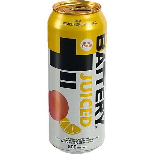 Напій енергетичний Battery 0.5л Персиковий Лимонад
