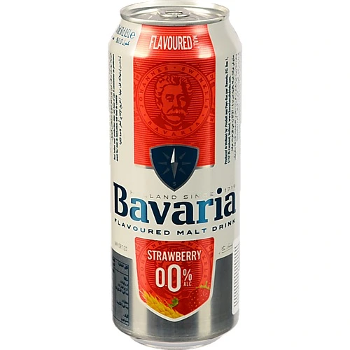 Пиво безалкогольне Bavaria Полуниця світле, з/б, 0.5 л