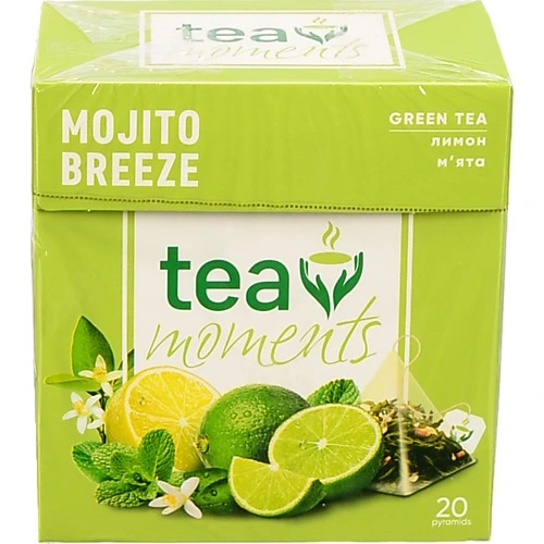 Чай зелений байховий Mojito Breeze Tea Moments к/у 20х1.7г