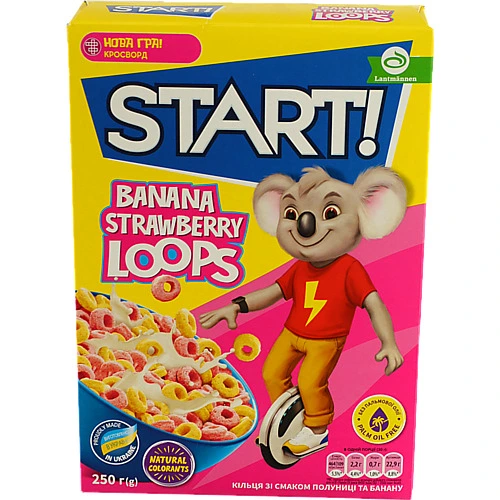 Сніданки сухі Start! Банан Полуниця 250г