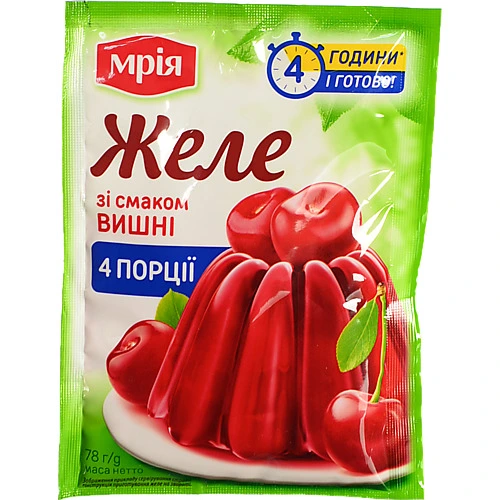 Желе зі смаком вишні Мрія м/у 78г