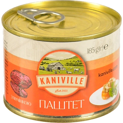 Паштет м'ясний з печінкою Kaniville з/б 185г