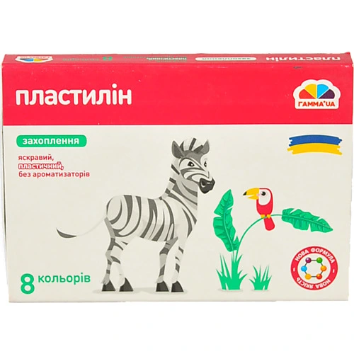 Пластилін Гама Н. Захоплення. 8кол. 160г. стек. 200302. 1 24