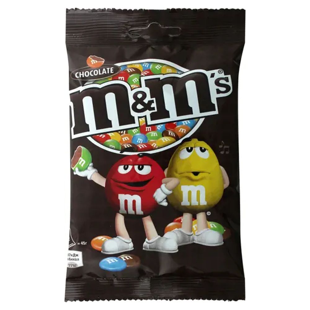 Драже М&М з мол. шок. 90г (32527)