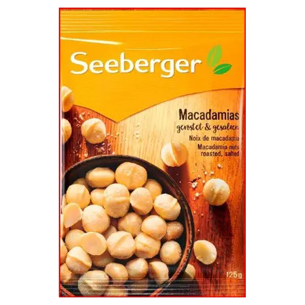 Макадамія Seeberger піджарені,підсолені, ядра 125г (43472)