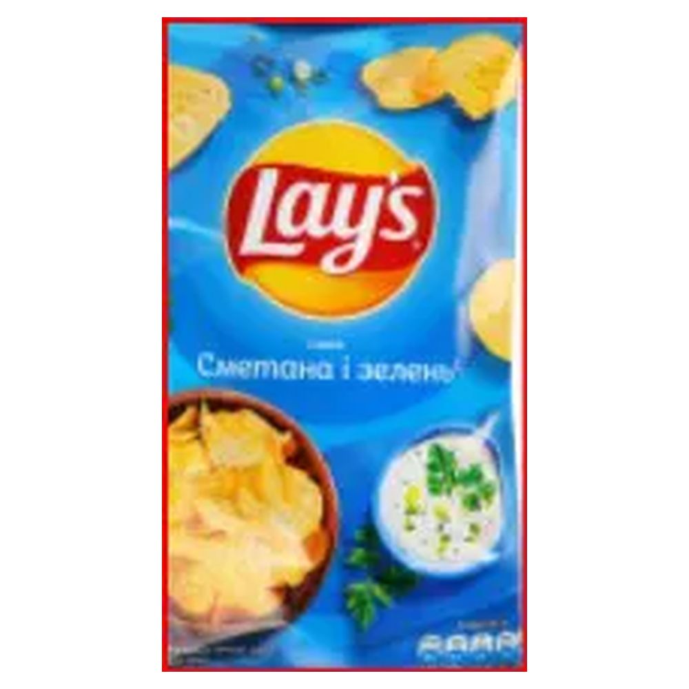 ЧіпсиLays Сметана-Зелень 120г (44866)