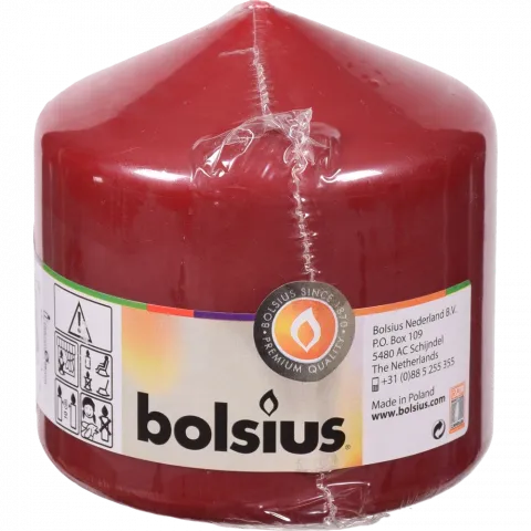 Свіча Bolsius 100/98 1 шт. Бордовий, 45 год., арт. 103617400144
