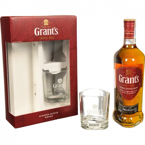 Віскі Grants Triple Wood 0,7 л + 2 стакана кор. 40