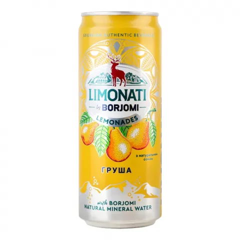 Напій б/алк. Боржомі Limonati 0,33 л з/б Груша