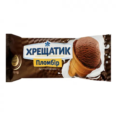 Морозиво Хрещатик 90 г ваф. стак. Золотий Стандарт шоколадне