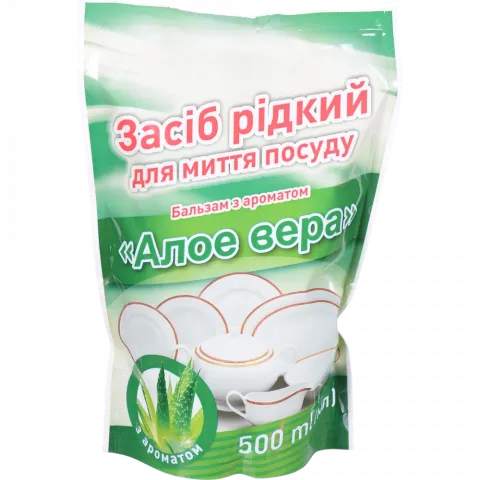 Засіб д/посуду 500 мл д/пак. з аром. Алое
