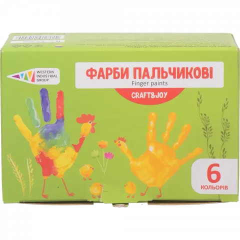 Фарби пальчикові 6 кол. 240 мл 322074/Cr