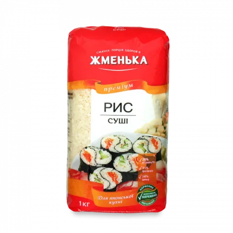 Рис Жменька 1 кг д/японської кухні Calrose