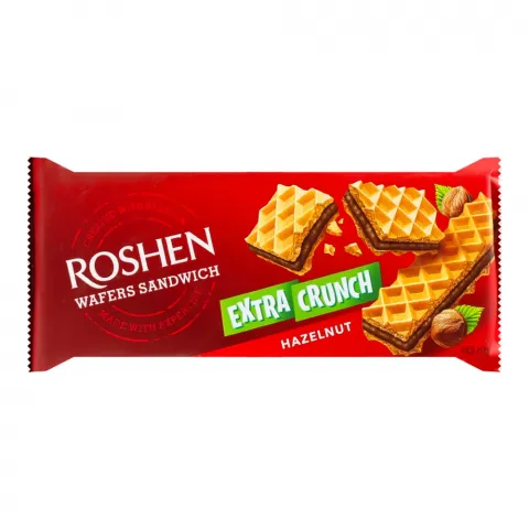 Вафлі Рошен 142 г Wafers Sandwich Crunch горіх