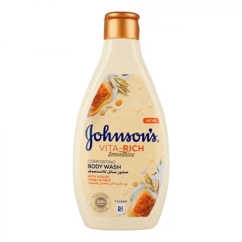 Гель д/душу Johnson`s Body Care Vita-Rich 250 мл Доглядальний з йогуртом, вівсом і медом