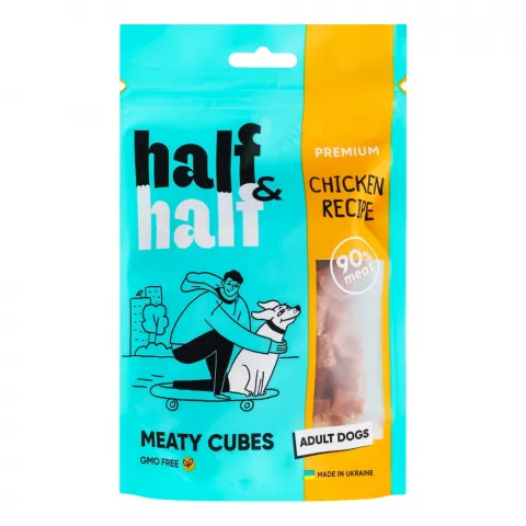 Ласощі д/собак HalfHalf 100 г з куркою