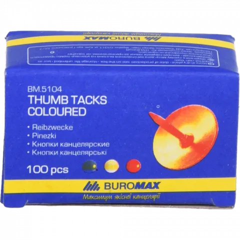 Кнопки BuroMax 100 шт. кольор. BM.5104
