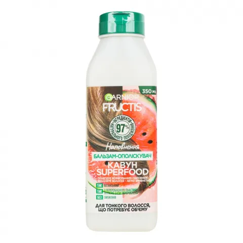 Ополіскувач FRUCTIS 350 мл Superfood Соковитий кавун д/тонк. волосся