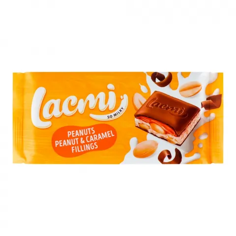 Шок Рошен 90 г Lacmi з арахісом, карам. та арах. нач.