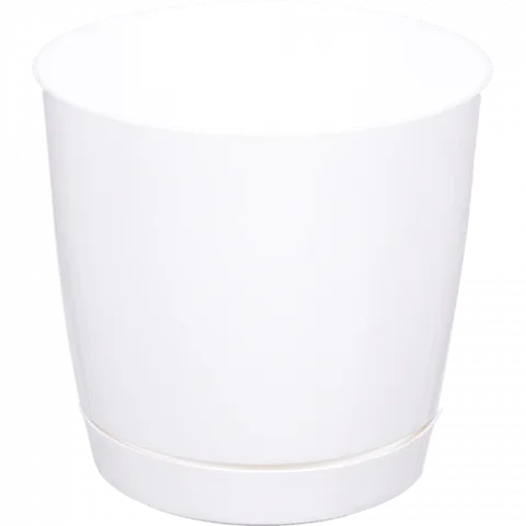 Горщик д/квітів PP COUBI Round P 15,5 см білий DUOP155-S449 И524 (Польща)