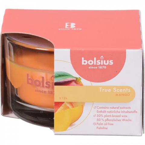 Свіча Bolsius в скл. аром. 50/80 True Scents манго, 13 год., арт. 101925256710