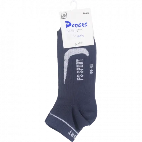 Шкарпетки чол. PSocks Комфорт спорт р.44-45 лого N тем.сині