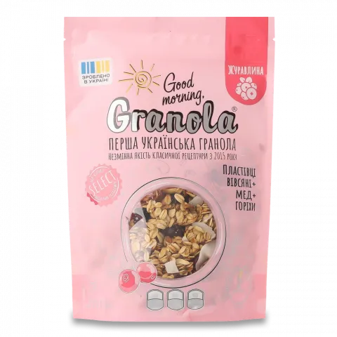 Сухий сніданок Good morning Гранола 255 г з журавлиною