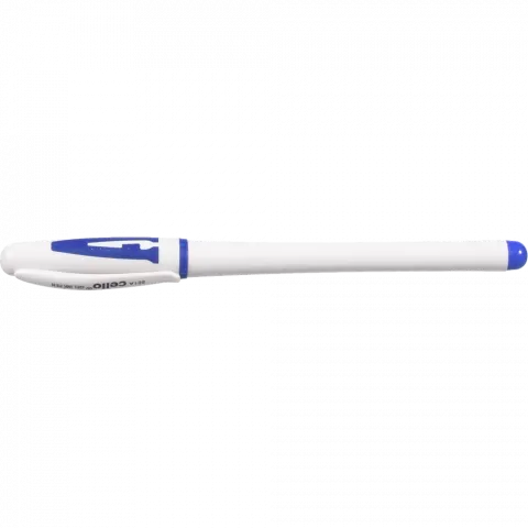 Ручка гел. Cello білий корпус 0,5 мм синя CL-801A
