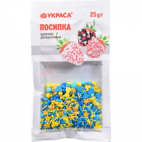 Посипка д/пасхи Украса Асорті 25 г