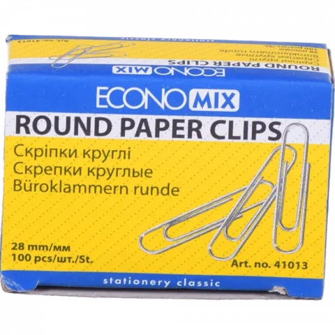 Скріпка кругла 28 мм 100 шт. E41013