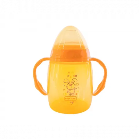 Поїльник Baby Team 250 мл з трубочкою та ручками 5003