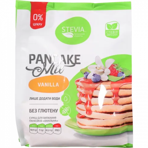 Суміш д/випікання панкейків Stevia 300 г Ванільна