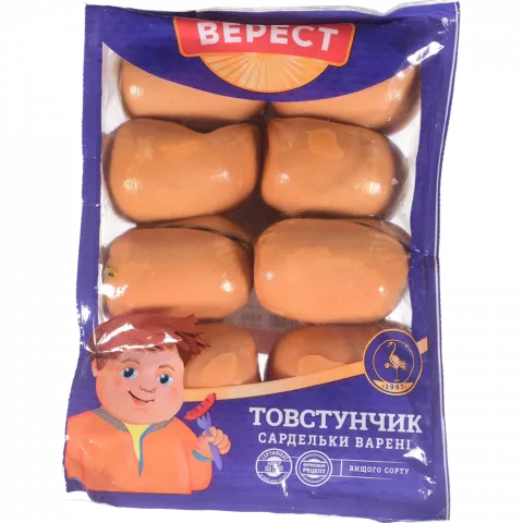 Сардельки Верест Товстунчик вар. в/ґ порц. ваг.