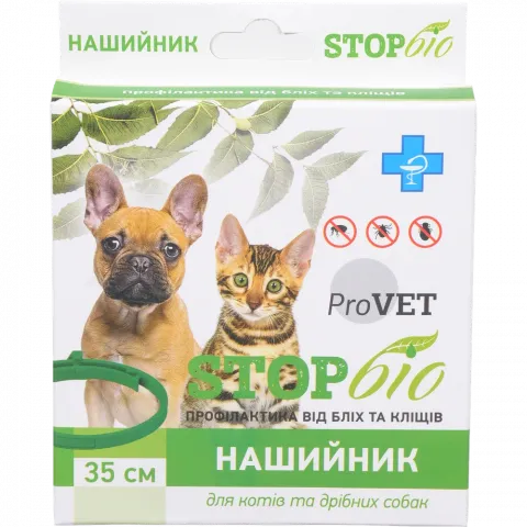 Нашийник Природа ProVET СтопБіо д/котів і малих собак від бліх та кліщів 35 см PR020118