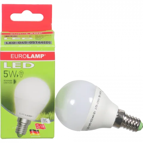 Лампа LED EuroLamp куля біла 5 Вт Е14
