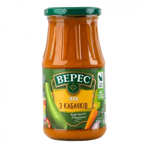 Ікра кабачкова Верес 500/520 г скл.