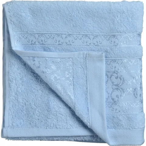 Рушник махр. Марва Смужка MAJ-515 50х90см 400 г/м2 Блакитний/Синій (Узбекистан) И882