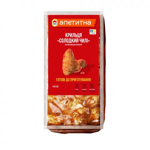 Н/ф Наша Ряба Крильця Солодкий чилі` кур-бр охол. ваг.`