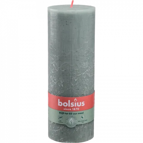 Свіча Bolsius 190/68 рустік зелений нефрит, 85 год., арт. 103668850368
