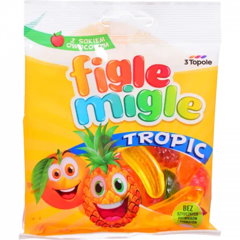 Жувальні цукерки Figle Migle 80 г Тропік