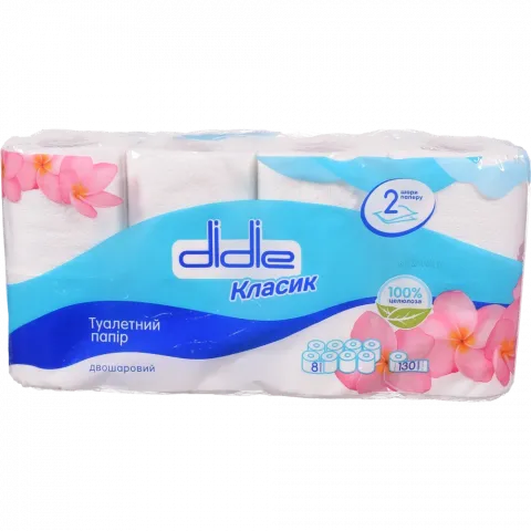 Туал. папір Didie 8 шт. Класик Білий