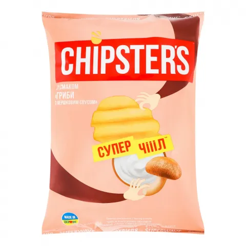 Чипси Chipster`s 110 г Гриби в вершковому соусі